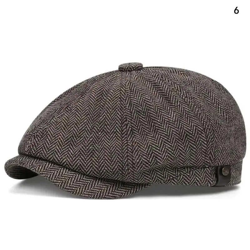 Men Casual Peaky Blinders Hat Spring Autumn Retro Beret Hats Wild Casual Hats Unisex Wild Octagonal Cap Girl Newsboy English Hat