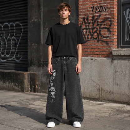 Noir Rose Street Baggy Jeans