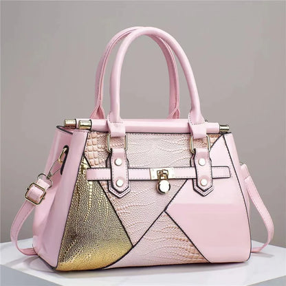 Noir Éclat Croc Luxe Handbag
