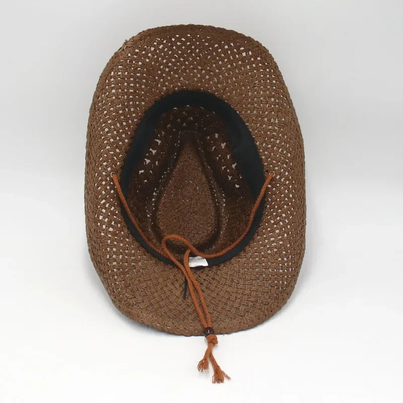 Rustic Breeze Handwoven Cowboy Straw Hat
