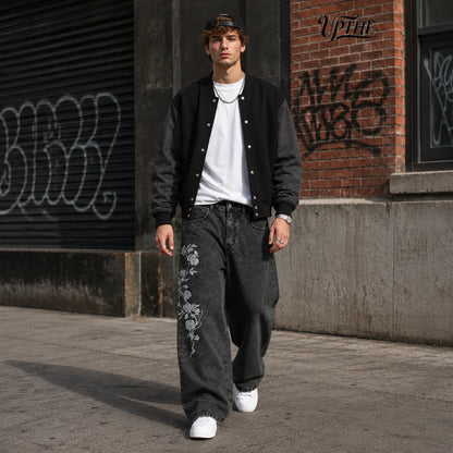Noir Rose Street Baggy Jeans