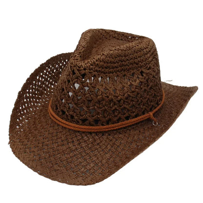 Rustic Breeze Handwoven Cowboy Straw Hat