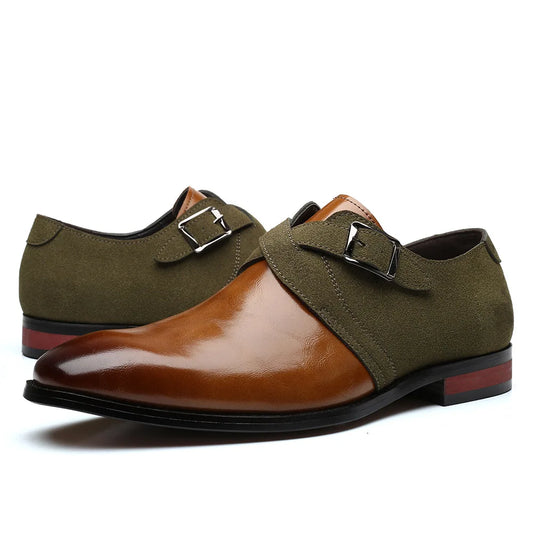 Imperial Dual-Tone Monk Strap Shoes