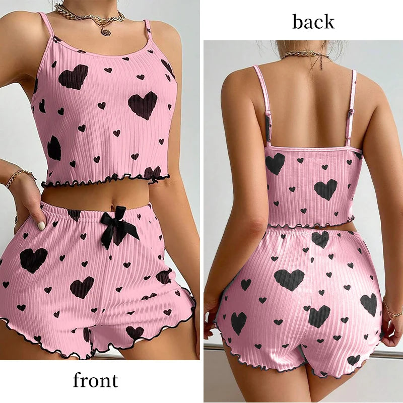 Sweetheart Ribbed Lounge Set