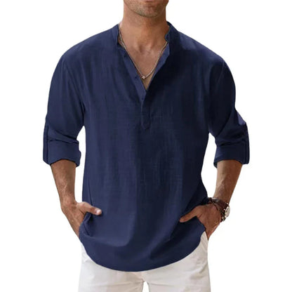 Arden Linen Henley Shirt