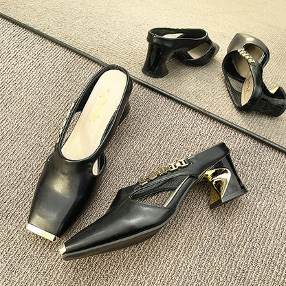Auréa Chain Mule Heels