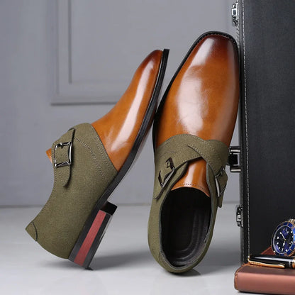 Imperial Dual-Tone Monk Strap Shoes