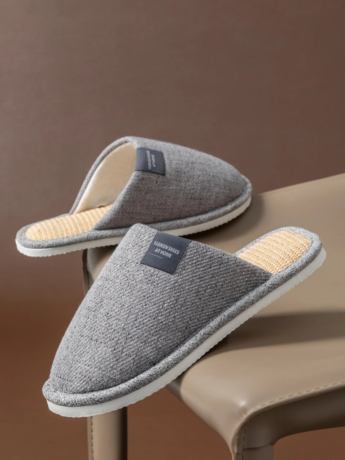 Unisex House Slippers Spring Fall Indoor Bedroom Floor Lightweight Quiet Flat Sole Breathable Comfortable All-Season Home Shoes