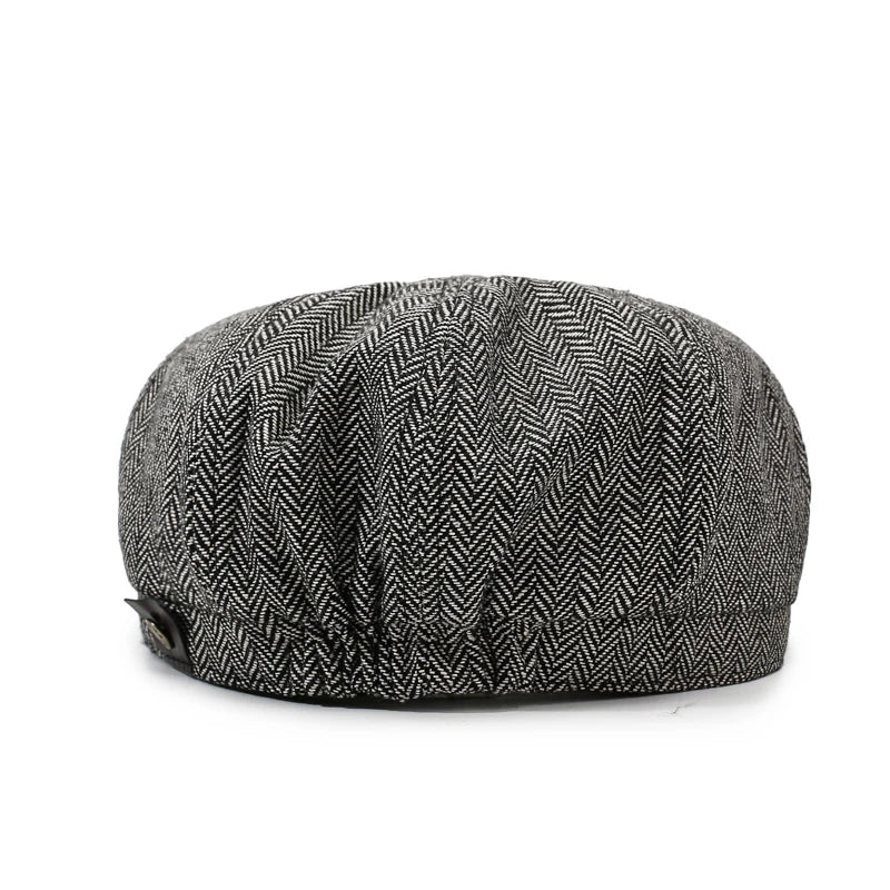 Unisex Casual Newsboy Hat for Travel, Shopping & Vacation - Retro Beret for Spring, Autumn & Winter