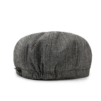 Unisex Casual Newsboy Hat for Travel, Shopping & Vacation - Retro Beret for Spring, Autumn & Winter