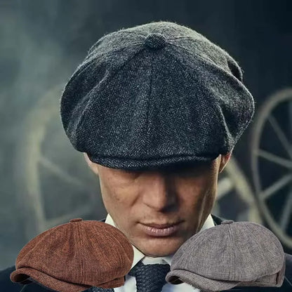 Men Casual Newsboy Hat Spring Autumn Retro Beret Hats Wild Casual Hats Unisex Wild Octagonal Cap for Men Street Caps Gorras