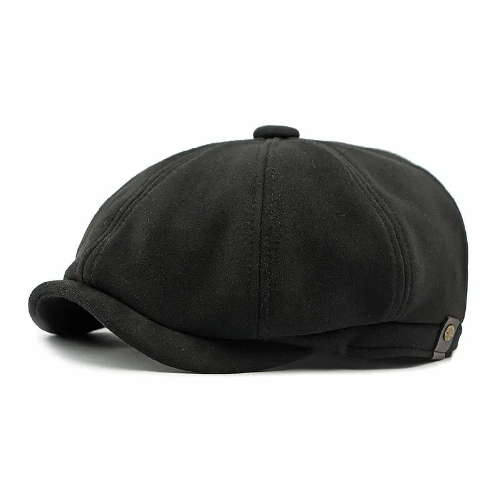 Lennox Suede Newsboy Cap