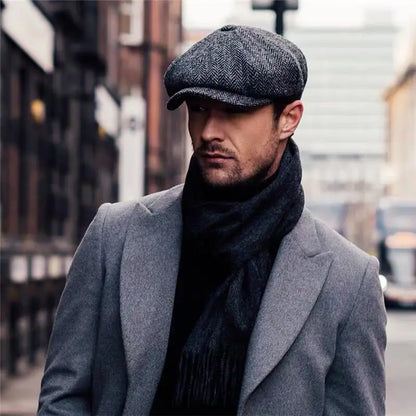 Unisex Casual Newsboy Hat for Travel, Shopping & Vacation - Retro Beret for Spring, Autumn & Winter