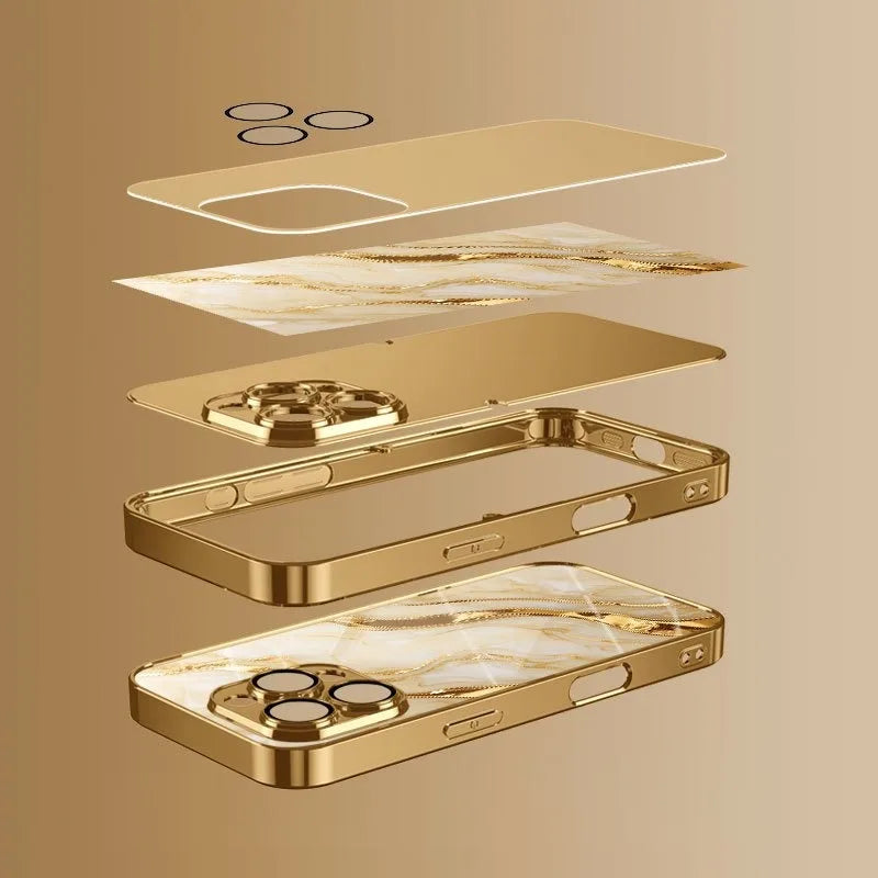 Marble Gold Plated Case
