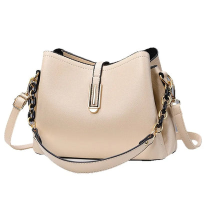 Noir Élégance Leather Shoulder Bag