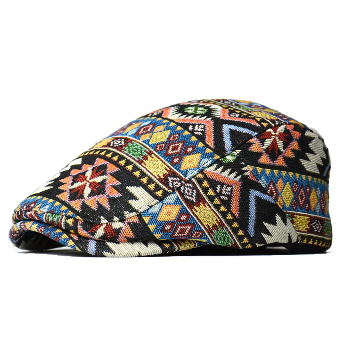 Vintage Tribal Flat Cap