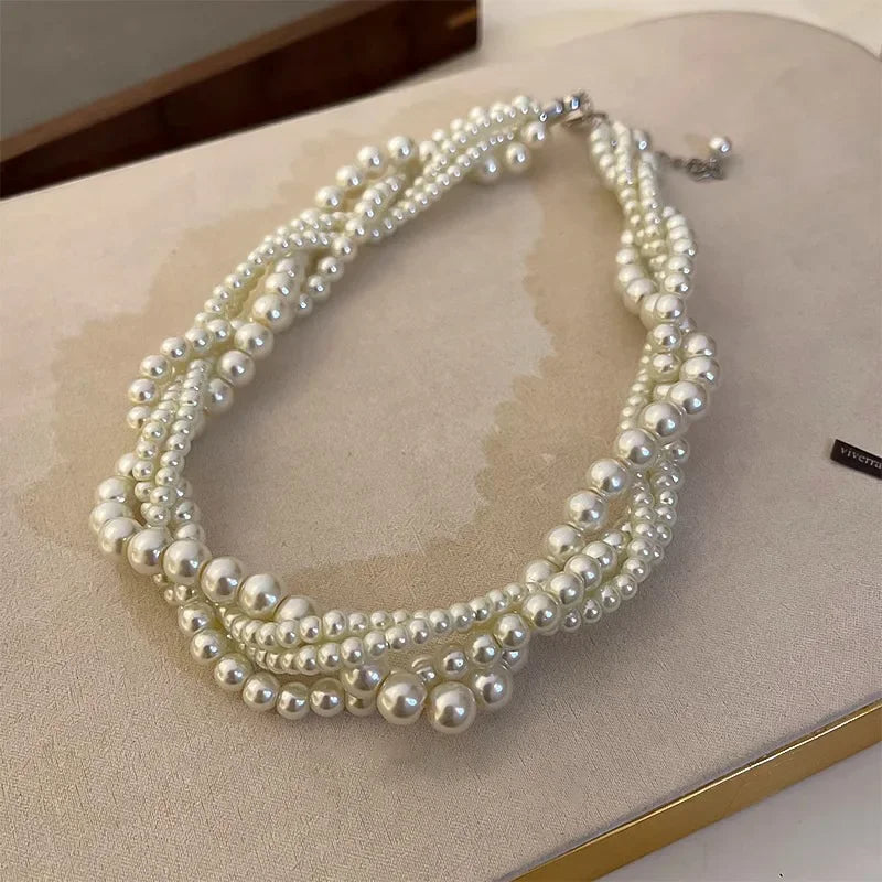 Luxe Pearl Choker Necklaces