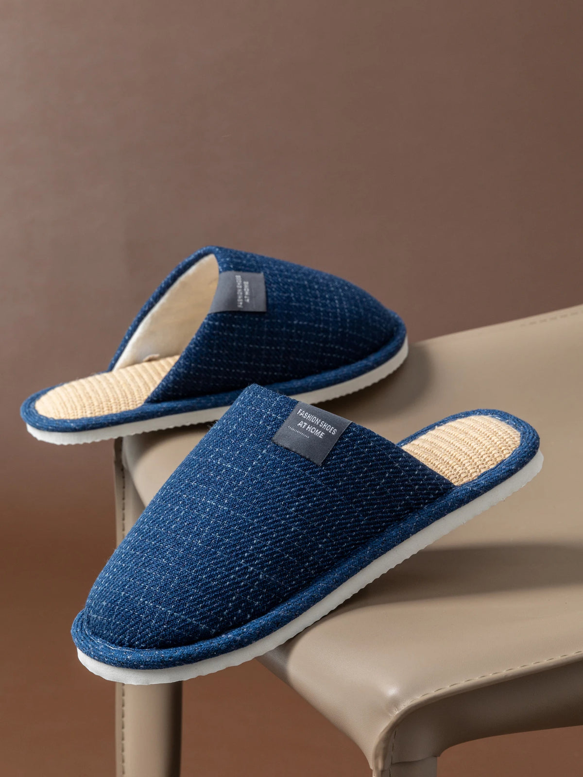 Unisex House Slippers Spring Fall Indoor Bedroom Floor Lightweight Quiet Flat Sole Breathable Comfortable All-Season Home Shoes