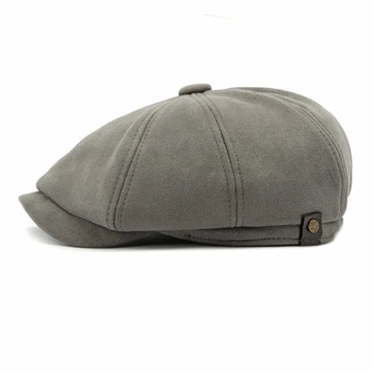 Lennox Suede Newsboy Cap