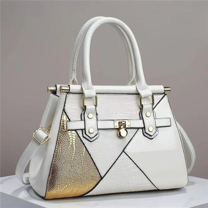 Noir Éclat Croc Luxe Handbag