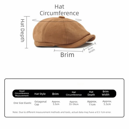Lennox Suede Newsboy Cap