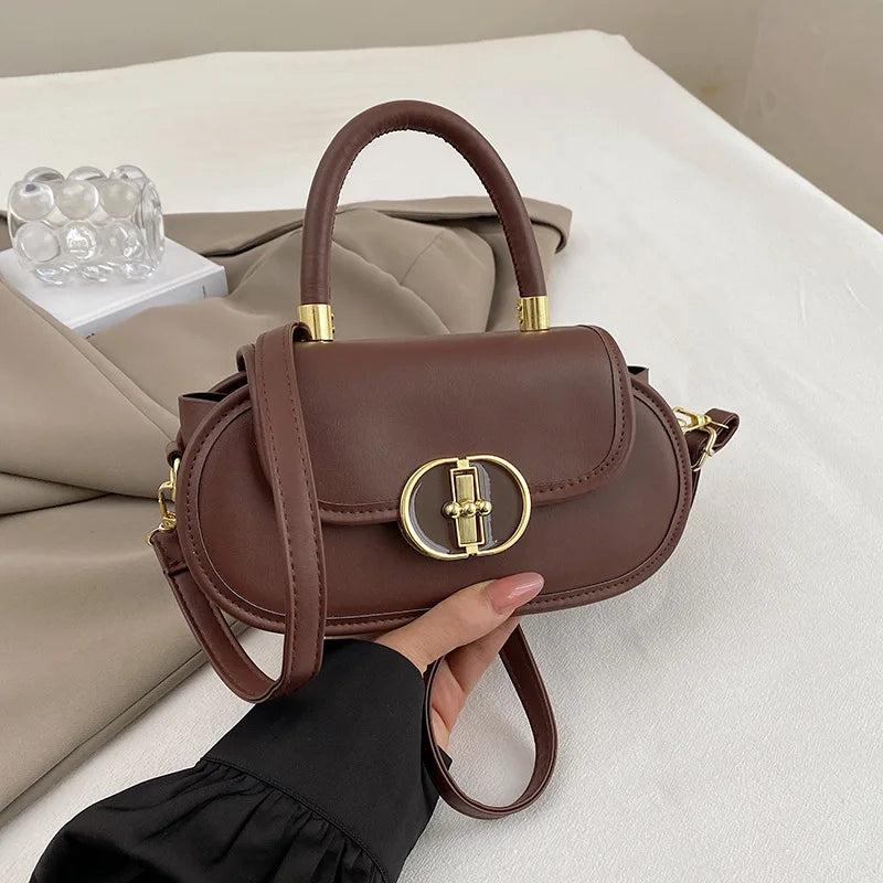 The Aurelia Camel Mini Top Handle Bag