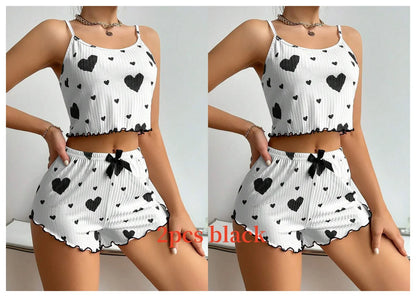 Sweetheart Ribbed Lounge Set