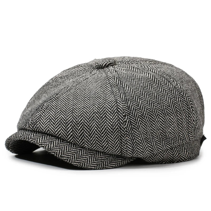 Unisex Casual Newsboy Hat for Travel, Shopping & Vacation - Retro Beret for Spring, Autumn & Winter