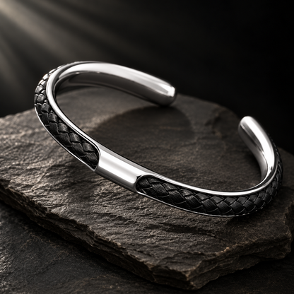 Imperial weave Silver cuff