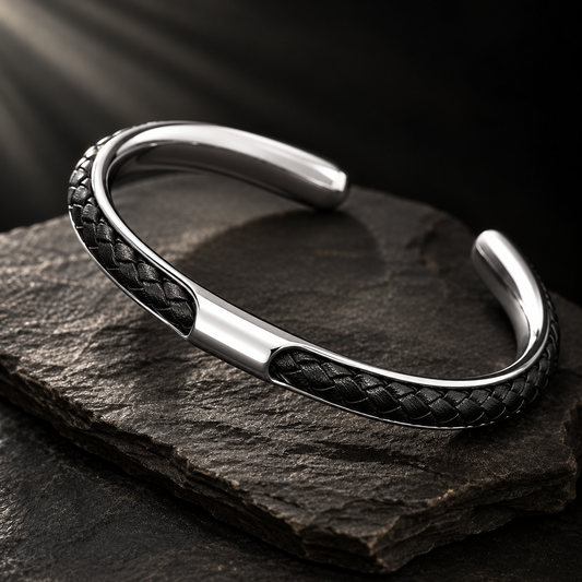 Imperial weave Silver cuff