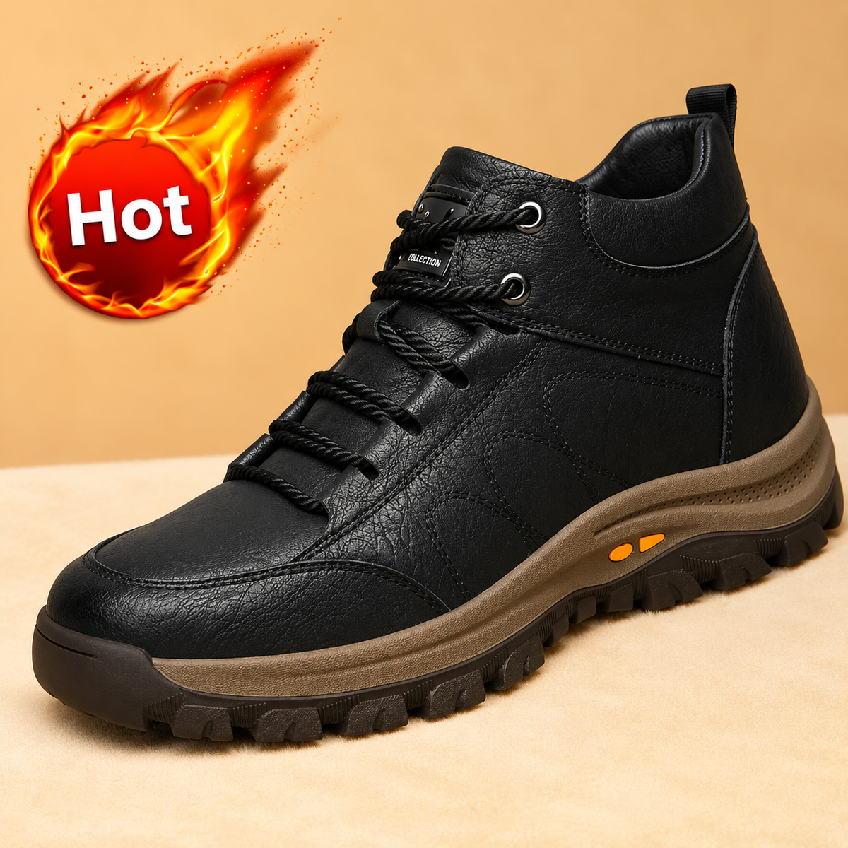 Men’s Leather Winter Ankle Boots
