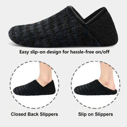 Women And Men All-Season Style Rubber Sole Soft-Lightweight Flat Shoes Non Slip House Gifts for Couple Slipper Designed for Wide Feet, Women Shoes