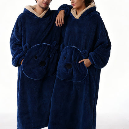 Winter Style--Fleece Style--Christmas--New Year Style--Extra Long, Extra Large, And Extra Thick--Bear Pocket--Men'S Novelty Hoodie--Machine Washable--13 Colors Available--Recommended Height 64.17inch-74.8inch/Recommended Weight 110.23LB-220.46LB--One Size