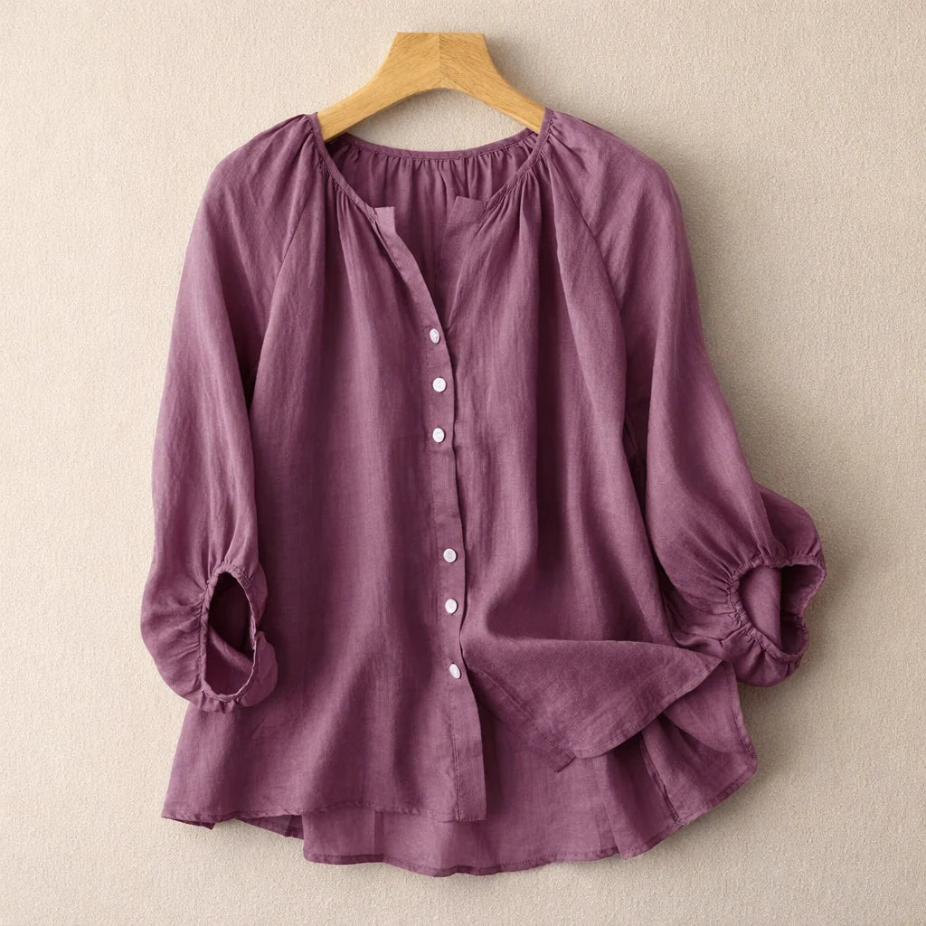 Elara Cotton Linen Top