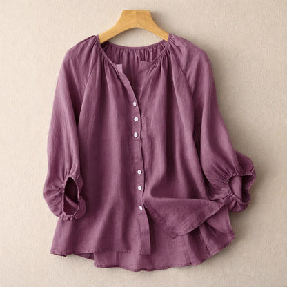 Elara Cotton Linen Top