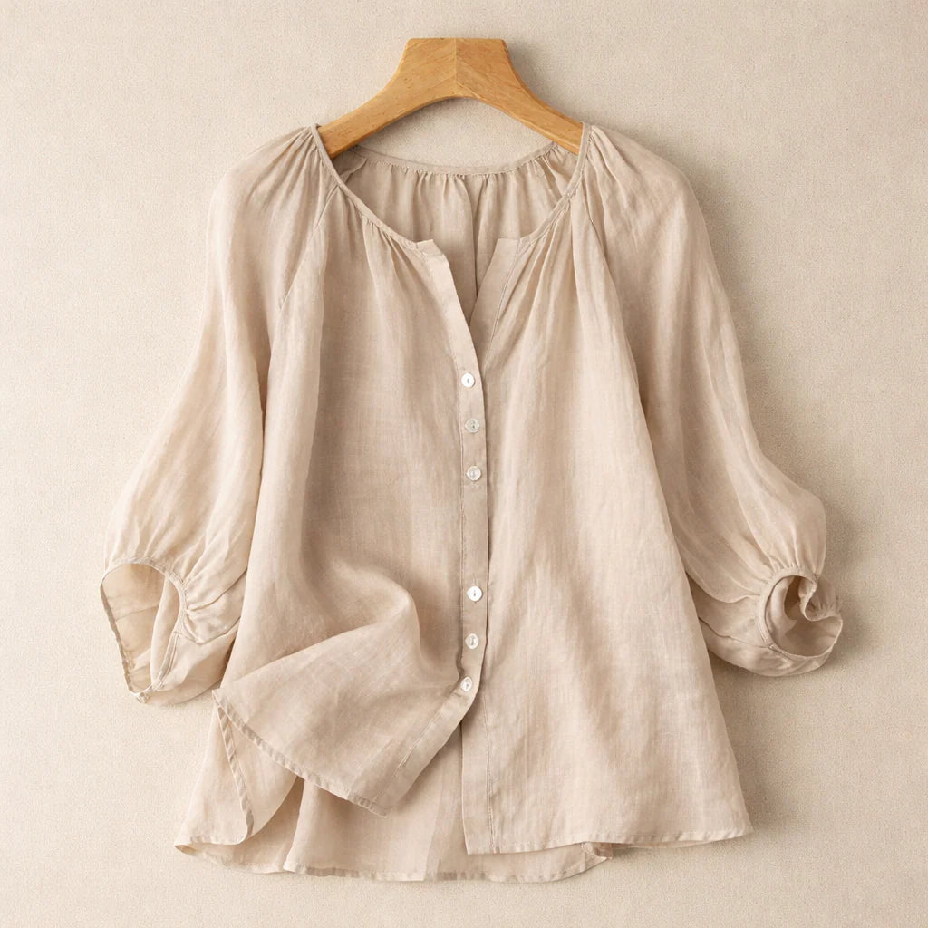Elara Cotton Linen Top