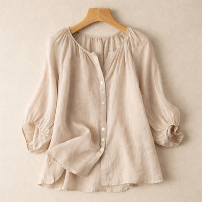Elara Cotton Linen Top