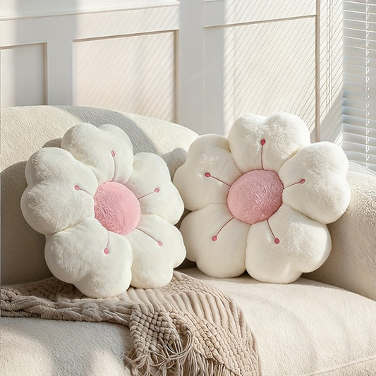 BloomCloud Plush Flower Cushion