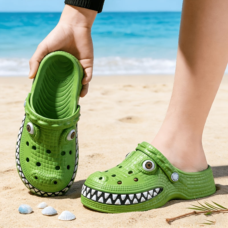 2026 New Design Funny Crocodile Big-Tooth Flip Flops - Suitable for Both Men And Women. Thick-Soled, Elevated Ankle Holes. Perfect for Parties. Fun Flip Flops for Couples. Outdoor And Indoor Use. Ideal Birthday Or Holiday Gift