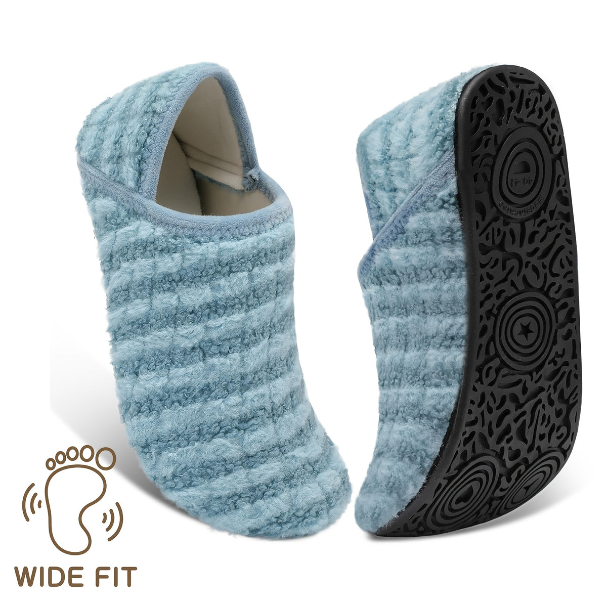Women And Men All-Season Style Rubber Sole Soft-Lightweight Flat Shoes Non Slip House Gifts for Couple Slipper Designed for Wide Feet, Women Shoes