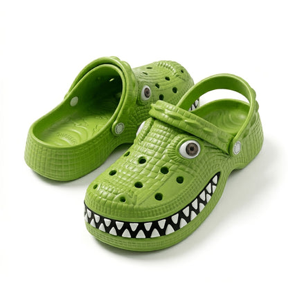 2026 New Design Funny Crocodile Big-Tooth Flip Flops - Suitable for Both Men And Women. Thick-Soled, Elevated Ankle Holes. Perfect for Parties. Fun Flip Flops for Couples. Outdoor And Indoor Use. Ideal Birthday Or Holiday Gift