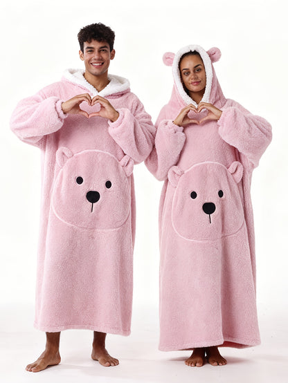 Winter Style--Fleece Style--Christmas--New Year Style--Extra Long, Extra Large, And Extra Thick--Bear Pocket--Men'S Novelty Hoodie--Machine Washable--13 Colors Available--Recommended Height 64.17inch-74.8inch/Recommended Weight 110.23LB-220.46LB--One Size
