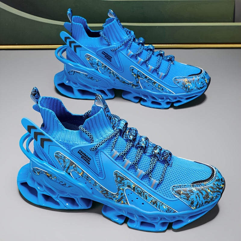 Men's Lightweight Breathable Sneakers with EVA Absorption - Low-Top Training Shoes Suitable for Gym, Jogging, Casual Wear - Autumn/Winter TPU Sole & Cushioned Footbed, Fabric Upper ( Lace-Up)