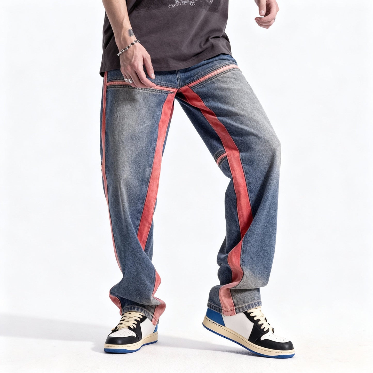 Crimson Edge Denim