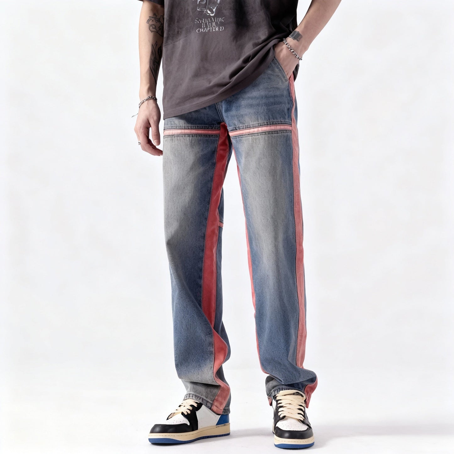Crimson Edge Denim
