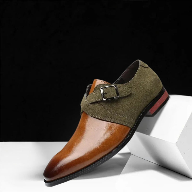 Imperial Dual-Tone Monk Strap Shoes
