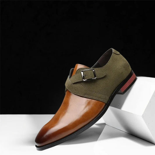Imperial Dual-Tone Monk Strap Shoes
