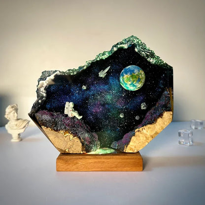 Galaxy Resin Night Lamp
