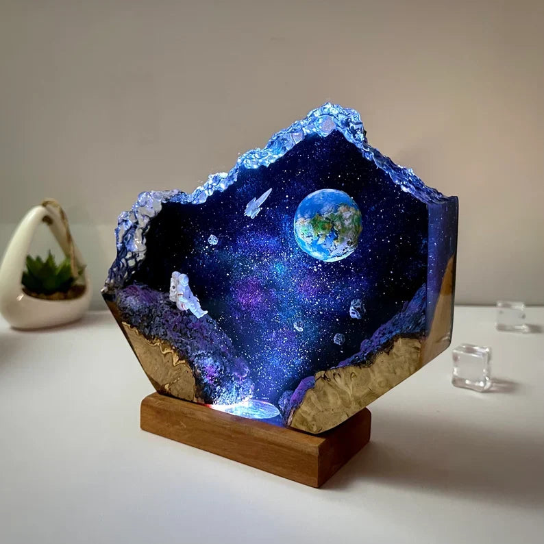 Galaxy Resin Night Lamp