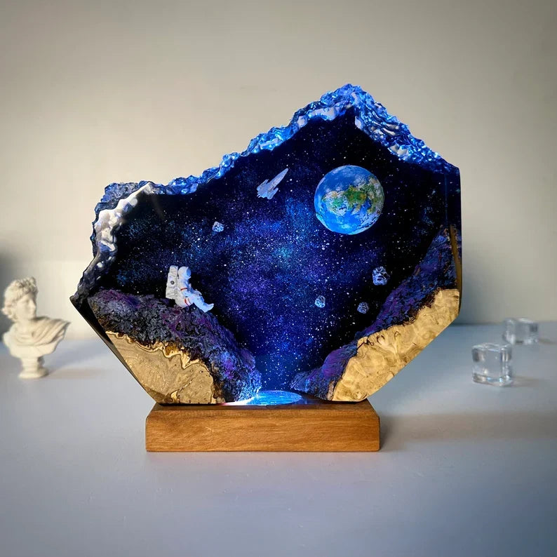 Galaxy Resin Night Lamp